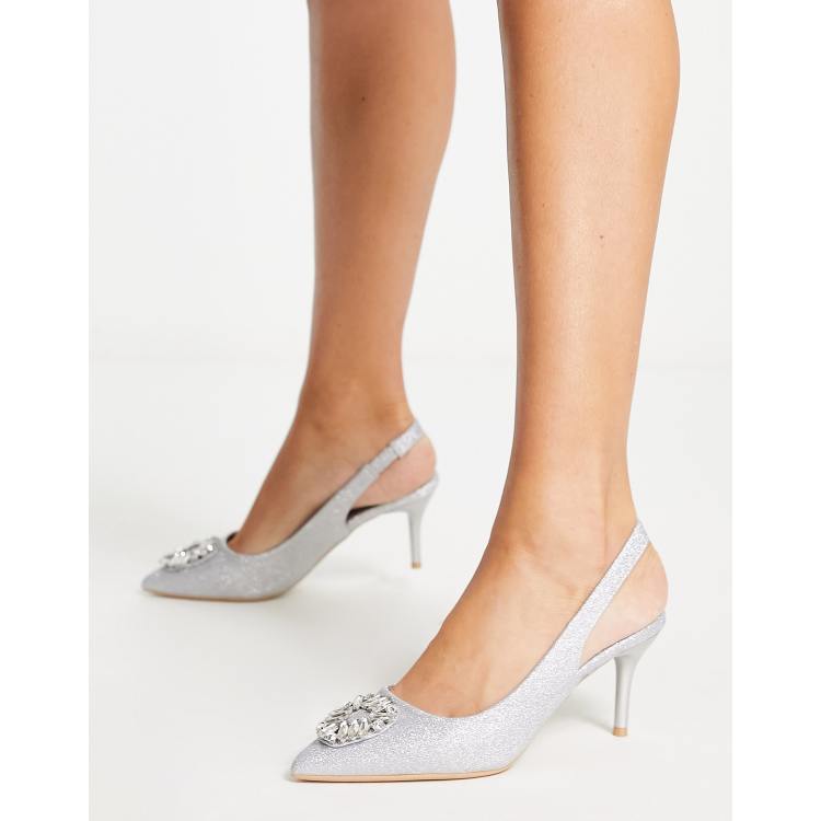 Silver kitten heels store uk