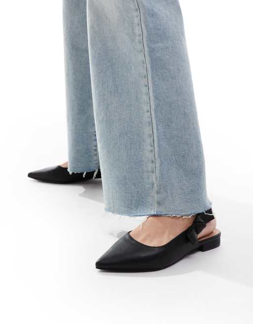 New Look slingback ballet flats in black | ASOS