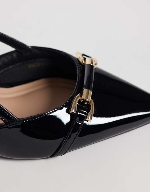 New Look slingback con tacco a spillo e dettaglio con fibbia nero, 3 di 5