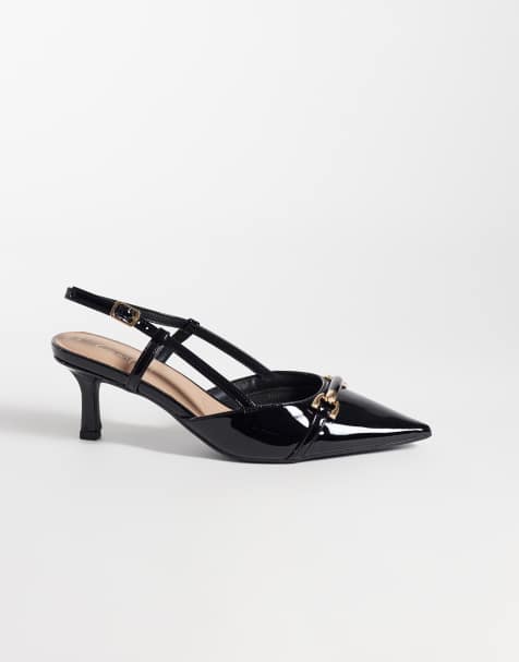 New Look slingback med spännedetalj och stilettklack i svart - view 1