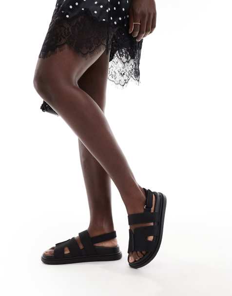 New Look - Slingback sandalen met gekruiste banden in zwart - view 1