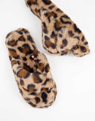 leopard print slippers asos
