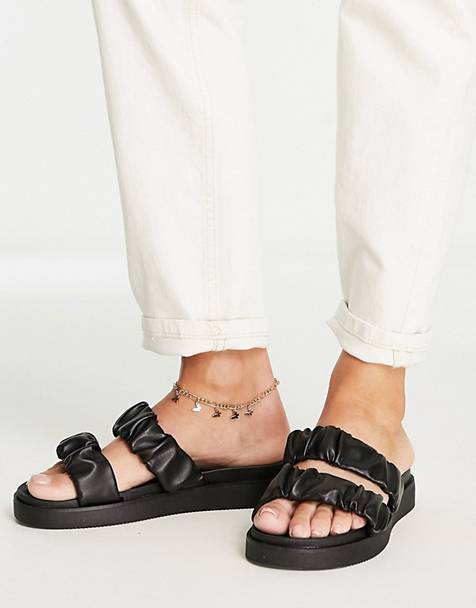 Heren Schoenen voor voor Sandalen badslippers en teenslippers voor Leren sandalen Versace Slippers Met Monogram in het Paars voor heren 