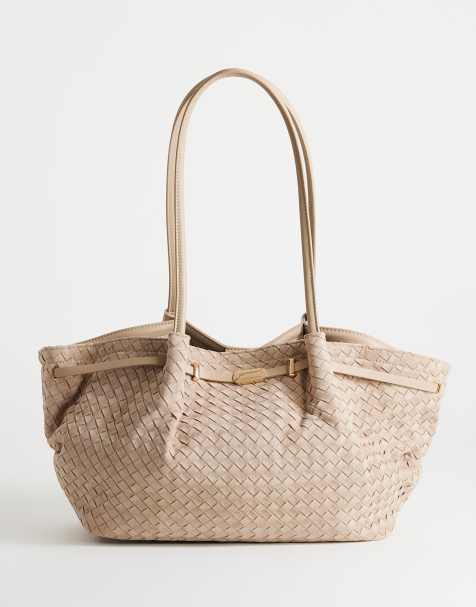 New Look slouch weave tote in mink - view 1