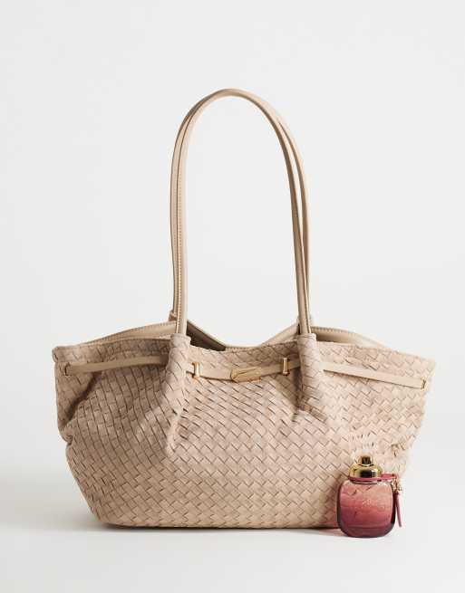 New Look slouch weave tote in mink , 2 of 4
