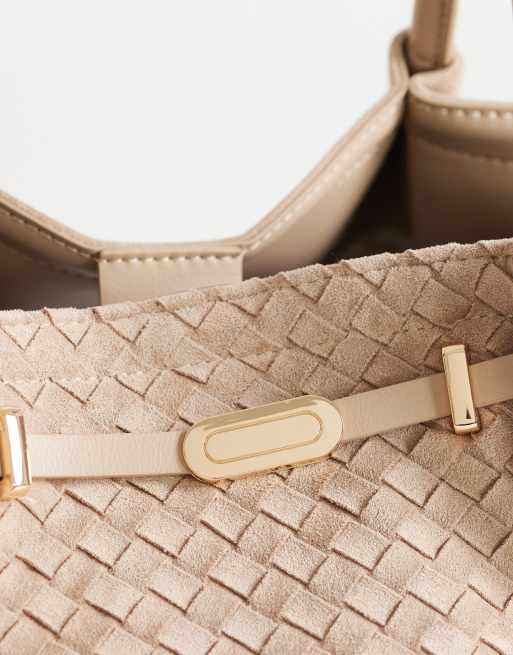 New Look slouch weave tote in mink , 3 of 4
