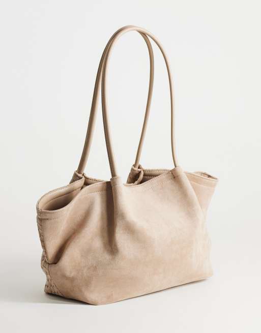 New Look slouch weave tote in mink , 4 of 4