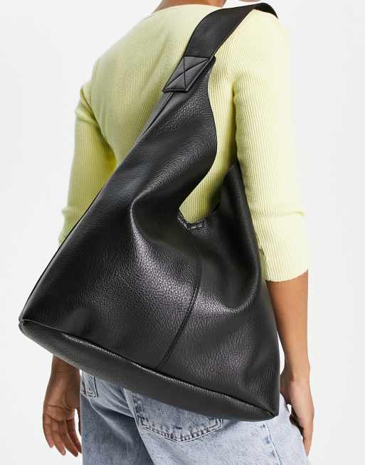 New Look slouchy over shoulder bag in black