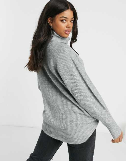 Slouchy roll neck store jumper