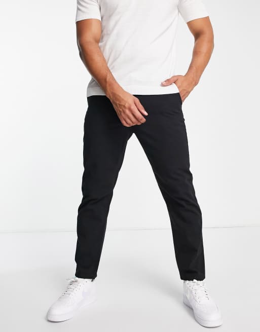New Look - Smal toelopende chino's in zwart