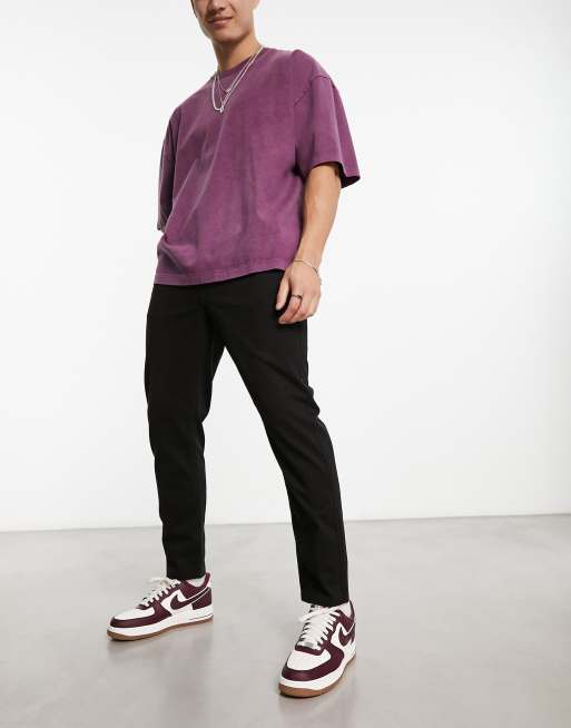 New Look - Smal toelopende chino's in zwart, 4 van 4