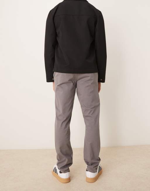 New Look - Smalle chino in donkergrijs, 3 van 5