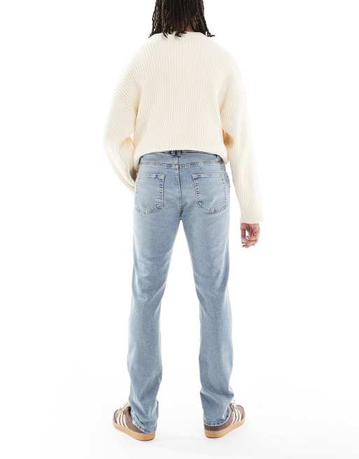 New Look - Smalle jeans met stretch in blauwe wassing, 3 van 5