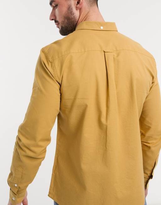 mustard color long sleeve shirt