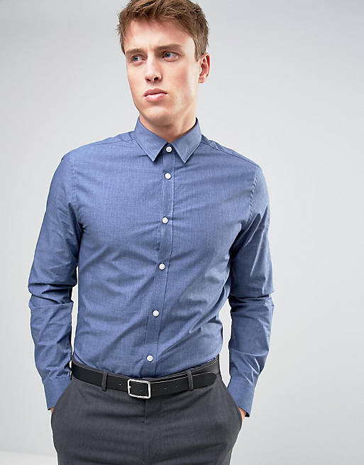 New Look Smart Shirt In Blue In Regular Fit | ASOS