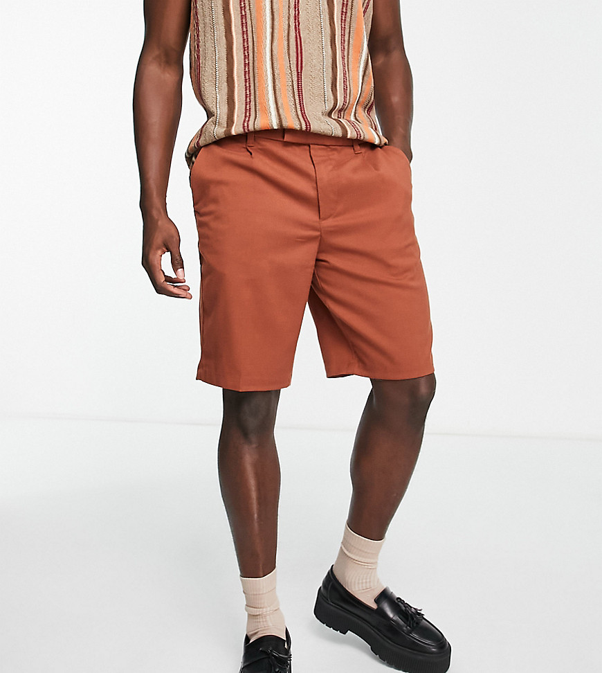 New Look smart shorts in rust-Red