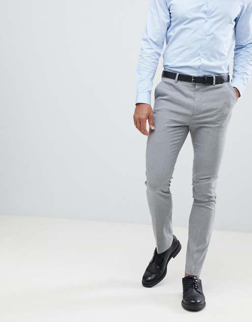 New Look Smart Skinny Pants In Gray