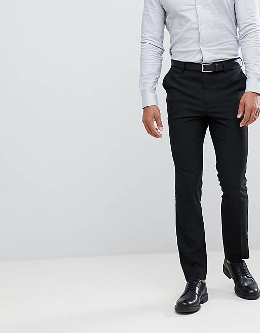 New Look smart slim trousers in black | ASOS