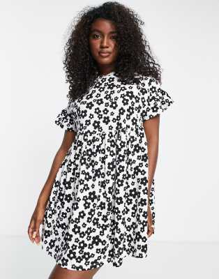 Black and 2025 white tunic dress