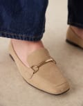 [New Look] New Look snaffle suedette loafers in beige-Neutral 41 Camel