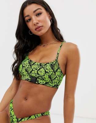 snake print bikinis