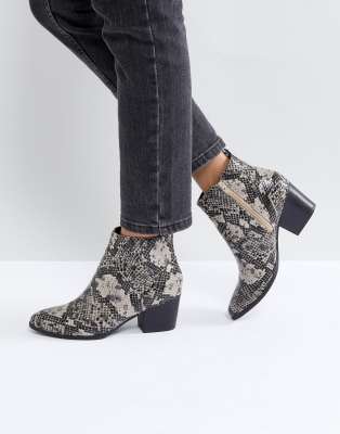 asos snake print boots