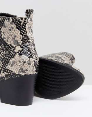 snake print boots new look