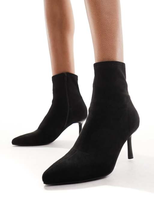 New Look sock point boots in black