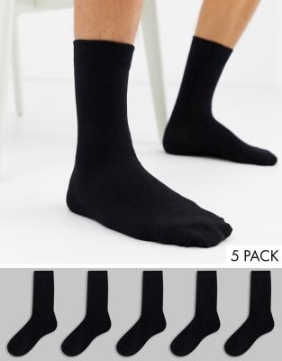 New Look Socks In Black 5 Pack | ModeSens