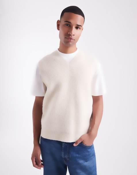 New Look soft marl vest in oatmeal - view 1
