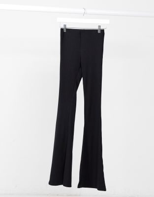 New Look New Look soft rib flares in black