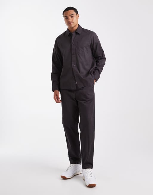 New Look soft touch shirt in dark grey (part of a set), 2 of 5