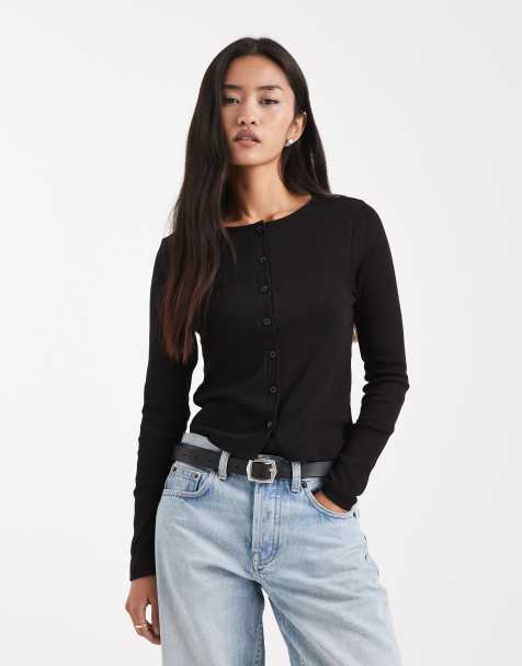 New Look - Sort cardigan med rund hals - view 1