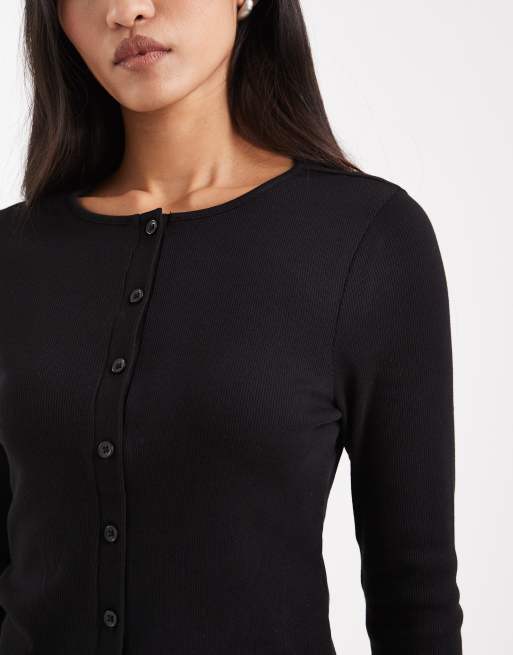New Look - Sort cardigan med rund hals, 4 af 4
