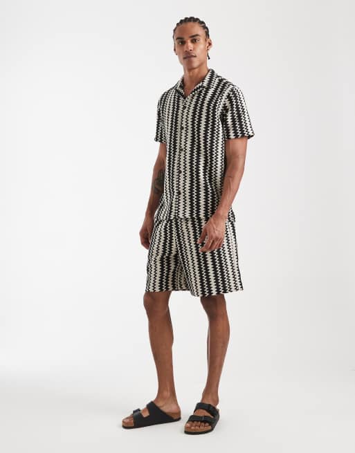 New Look - Sort skjorte med zigzag-print - Del af sæt, 2 af 5