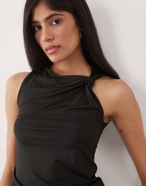 New Look - Sort tanktop med knudedetalje - view 1