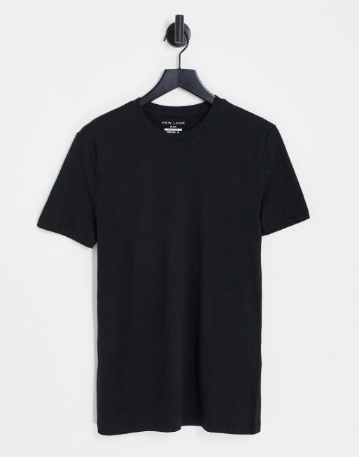 New Look - Sort tætsiddende t-shirt