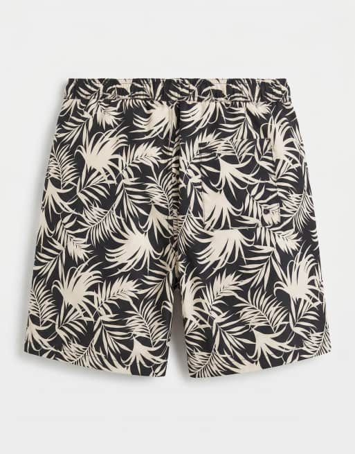 New Look - Sorte badeshorts med palmeprint, 7 af 7