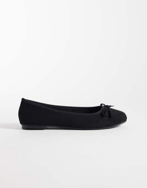 New Look - Sorte ballerinaer i imiteret ruskind - view 1