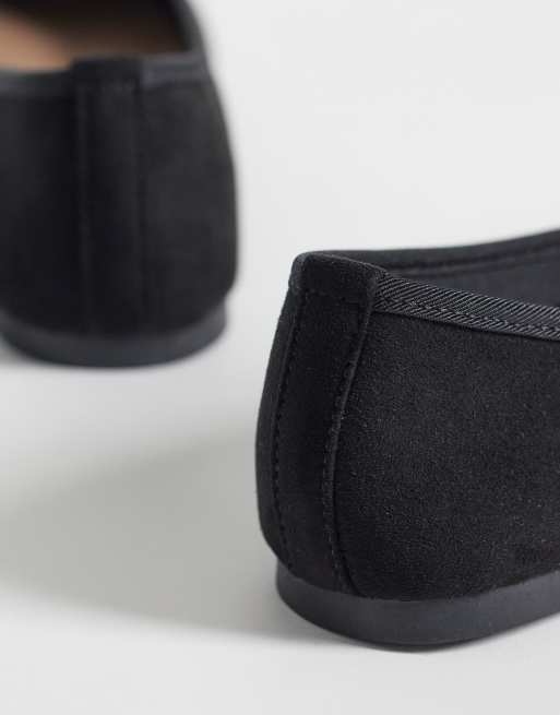 New Look - Sorte ballerinaer i imiteret ruskind, 4 af 4