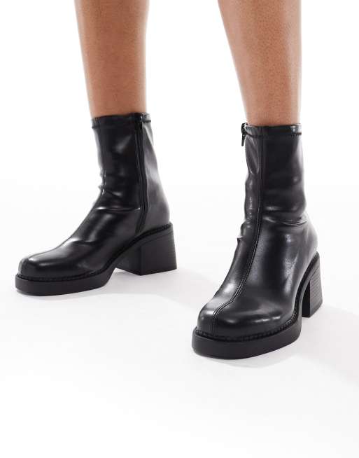 New Look - Sorte chunky sokkestøvler, 2 af 4