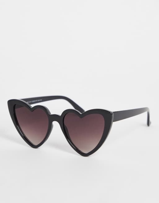 New Look — Sorte hjerteformede solbriller