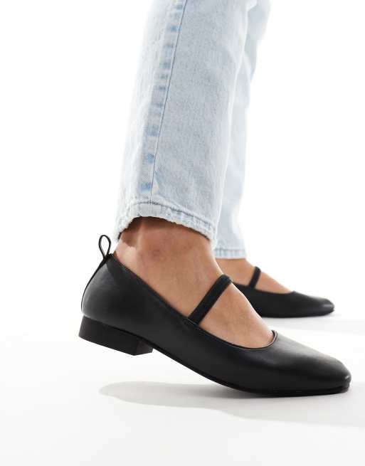 New Look - Sorte Mary Jane-sko med elastisk tå