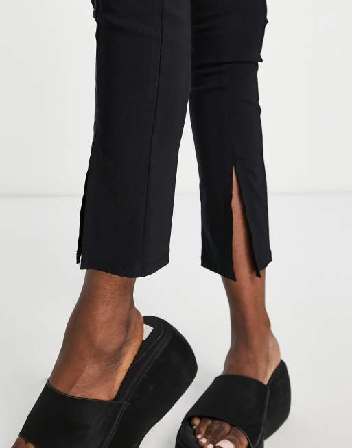 New Look - Sorte skinny-bukser med slidser i kanterne, 3 af 4
