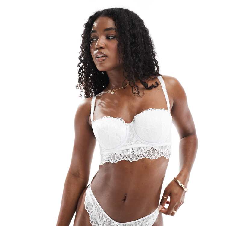 Bretelles De Soutien-gorge Décoratives Réglables – Blanc Avec Strass – Taille Unique – Marque & Other Stories