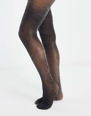 sparkle tights in black