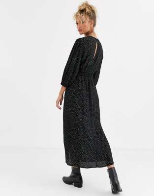 new look black long sleeve dress