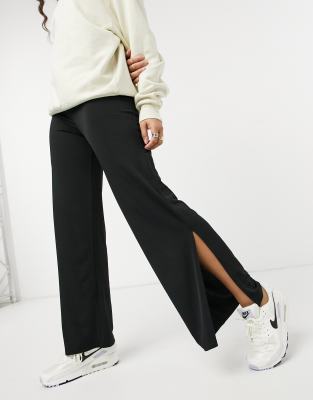 hem leg wide trousers slit pants split asos