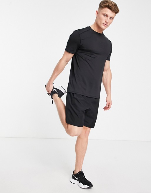 New Look SPORT recycled polyester running t-shirt in black