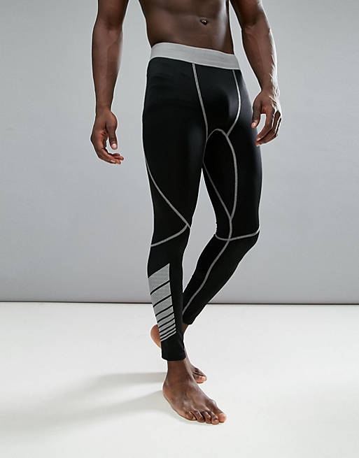 New Look SPORT Reflective Tights In Black | ASOS